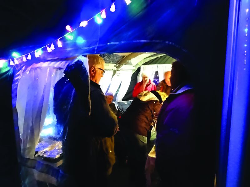 Outside at Christmas