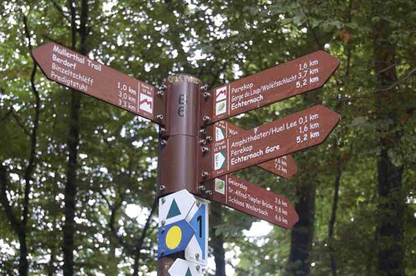 Walking paths are well signposted