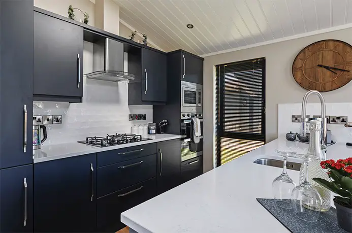 The kitchen in an Oakgrove park home