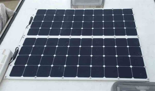 The solar panels were fitted to a Carthago