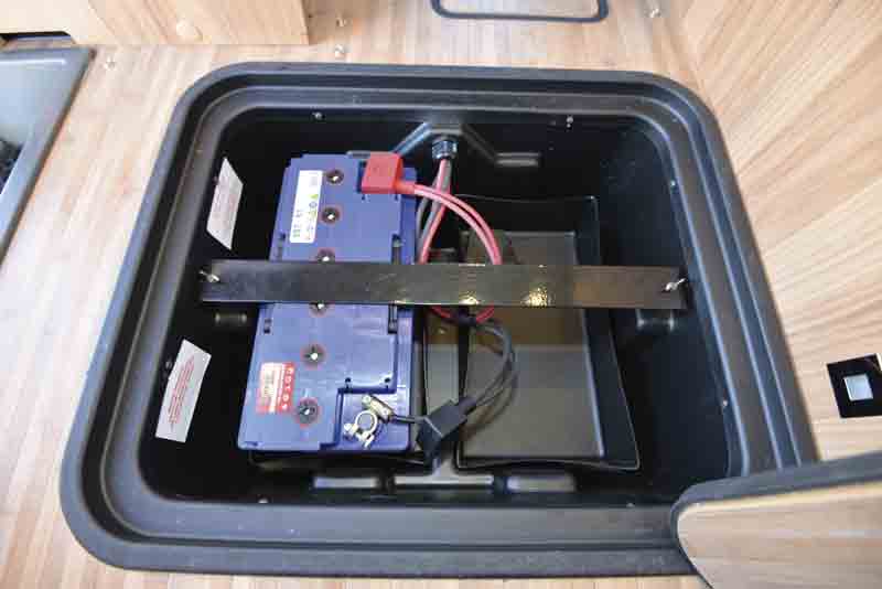 Image of a leisure battery in a motorhome