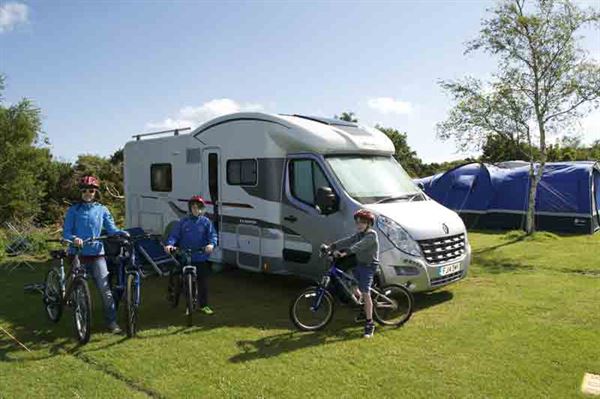 A towbar-mounted bike rack allows you to carry three or even four bikes on your motorhome - © Warners Group Publications 2019