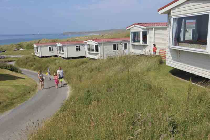 Image of static caravans at St Ives Bay Holiday Park in Cornwall