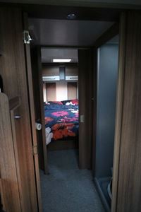 The bedroom looks a long way away from the kitchen