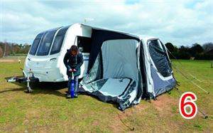 Inflating the annexe