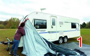 Slide the awning in