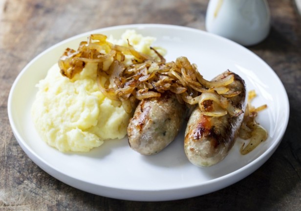 sausages and mash