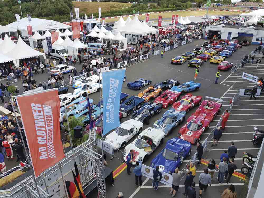 Image of classic cars at the Oldtimer Grand Prix, at Germany’s Nurburgring