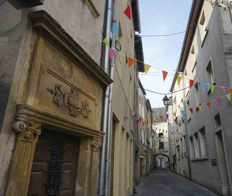 A medieval doorway in the streets of Sierck-les-Bains