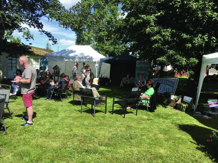 garden party in a residential park