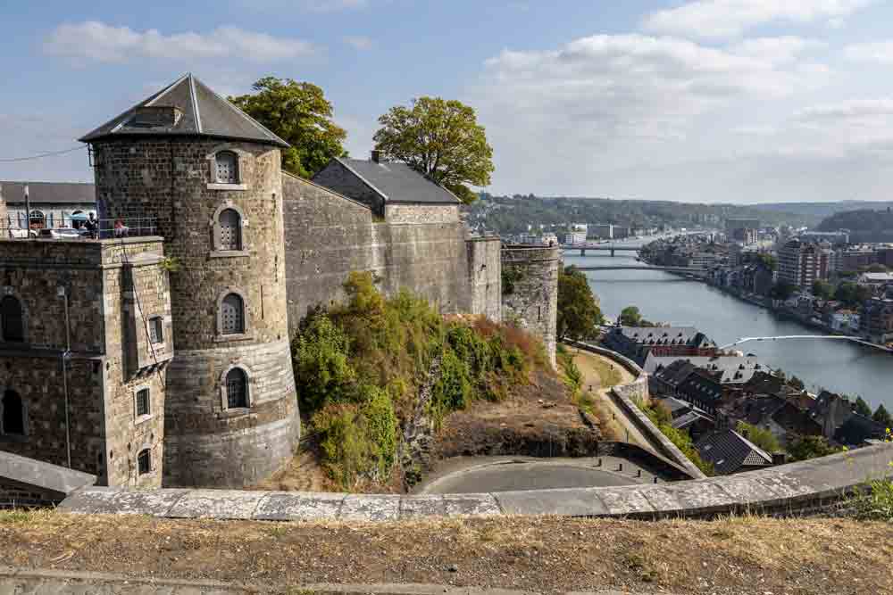 Image of the River Meuse in Belgium, with the Citadel in view