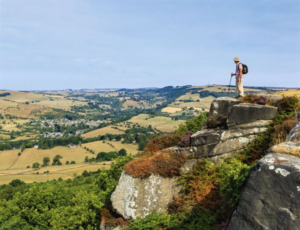 Enjoying the view from Baslow Edge - picture courtesy of Felicity Martin