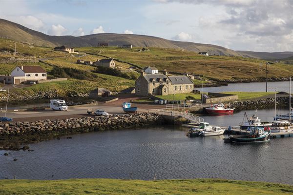 The Bridge End Outdoor Centre campsite in Shetland