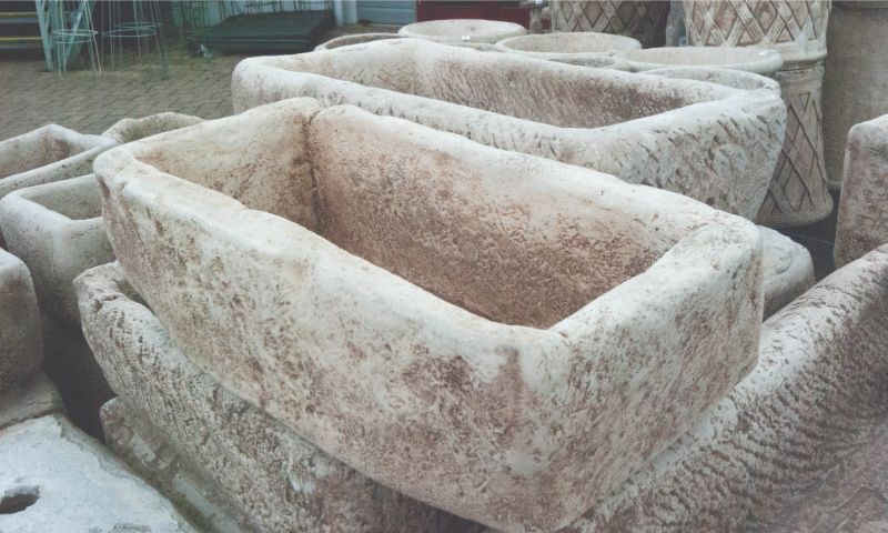 Planters created to look like natural stone