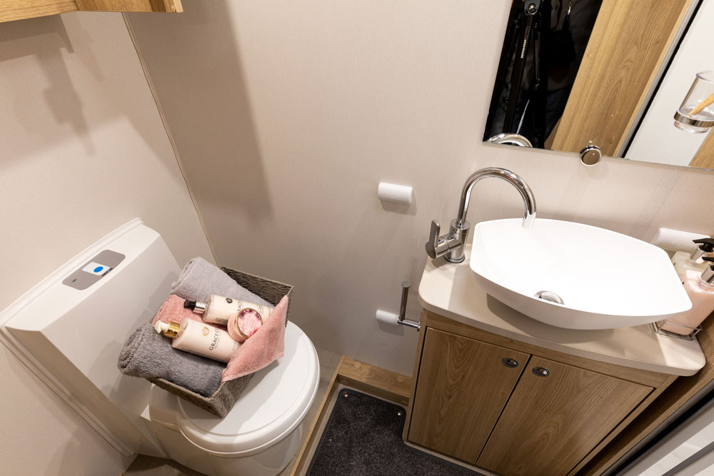 The washroom in the Elddis Accordo 105 motorhome