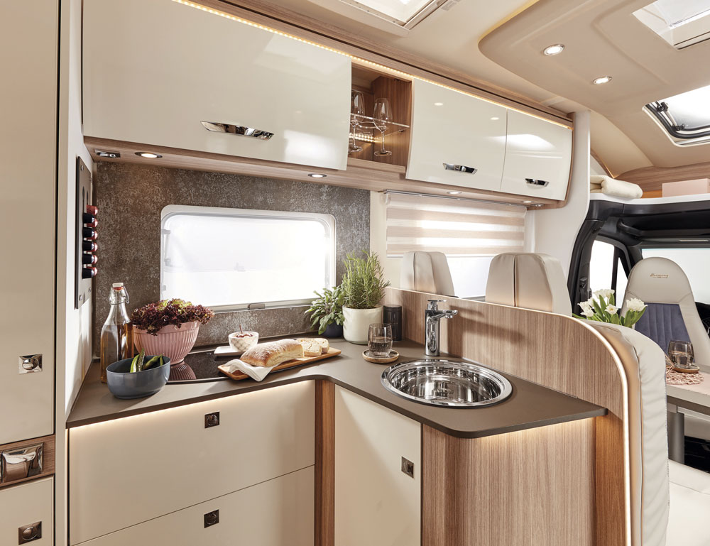 The interior of the Burstner Lyseo M Harmony Line T 660 motorhome