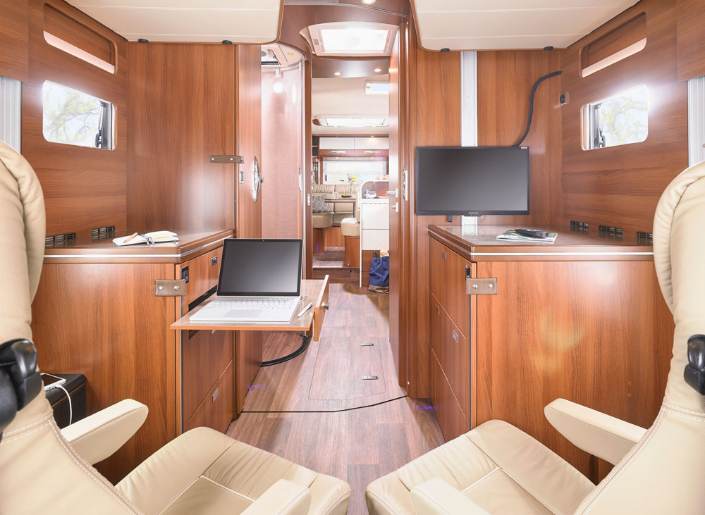 The grand interior of the Carthago Line-for-Two I 53 motorhome