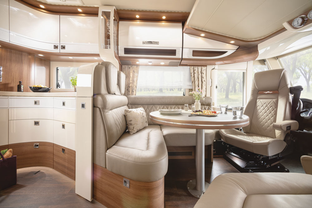 Interior of the Carthago Chic e-line motorhome
