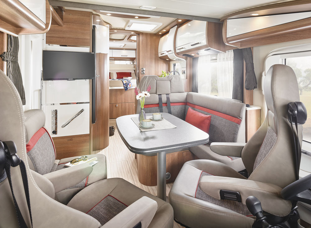 Interior of the Carthago C-compactline 144 QB motorhome