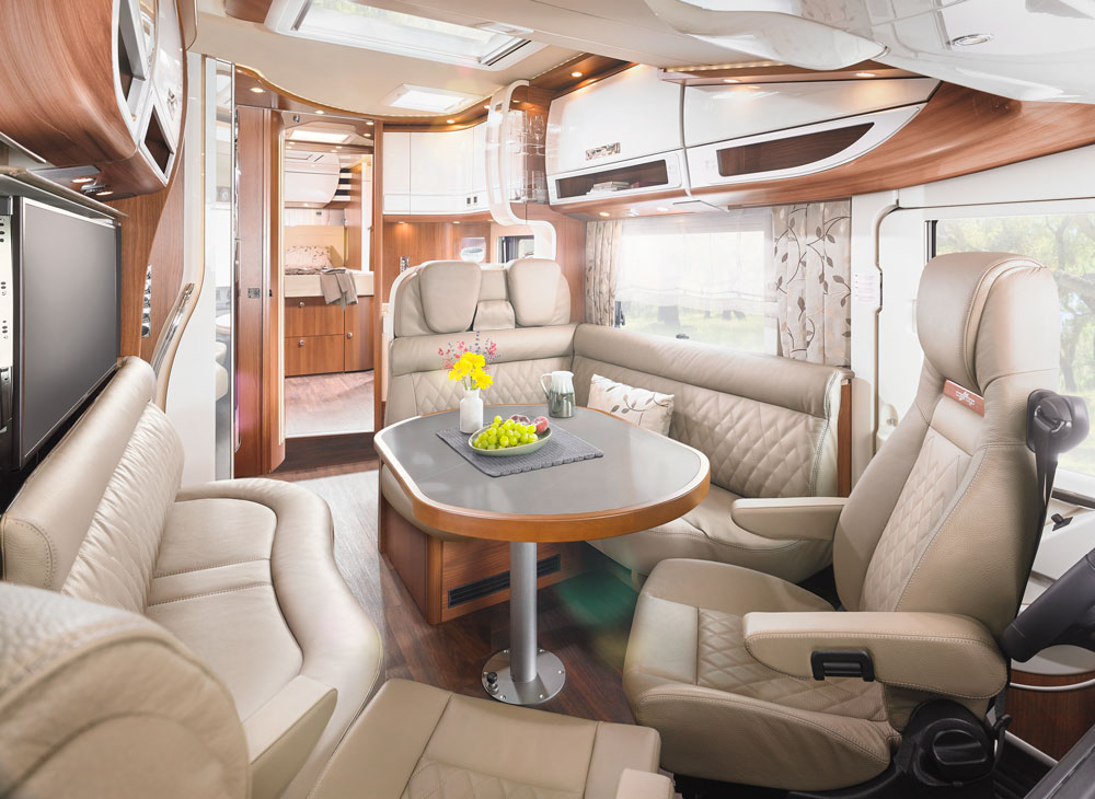 Interior of the Carthago Chic e-line motorhomr