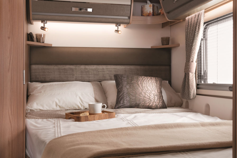 The bed in the Swift Kon-Tiki Sport 599 motorhome