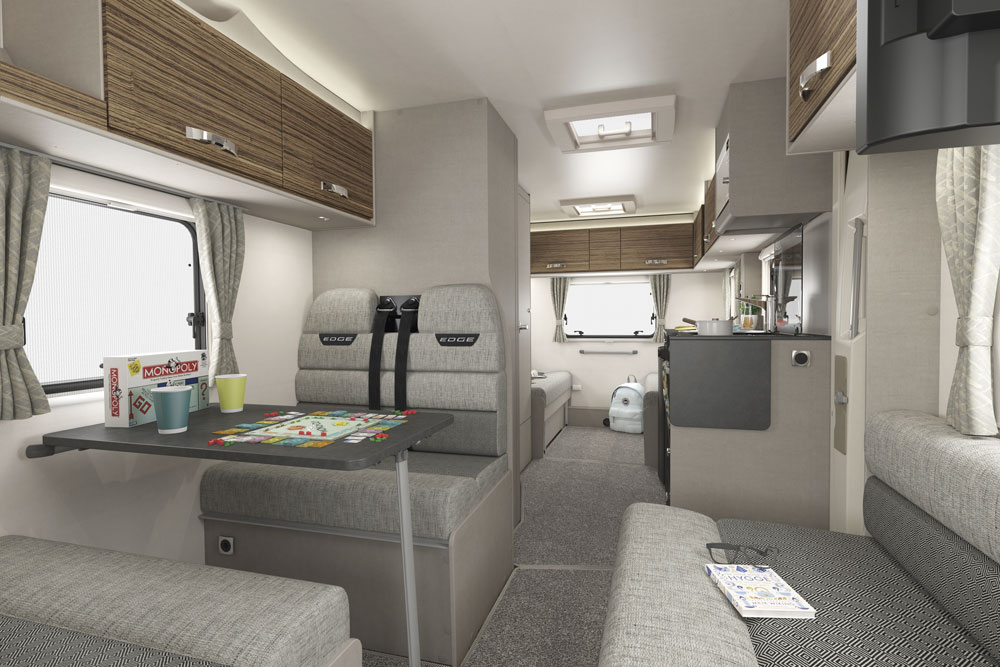 The interior of the Swift Edge 486 motorhome