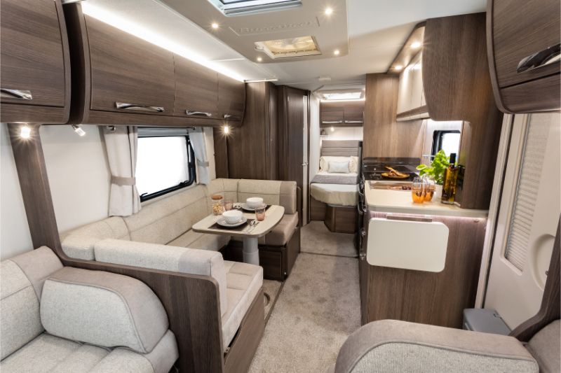 The interior of the Buccaneer Aruba caravan