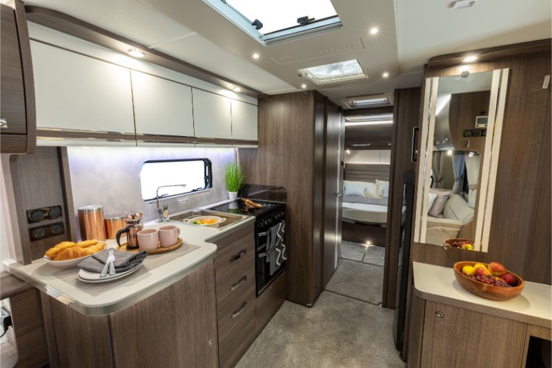 The interior of the Buccaneer Barracuda caravan