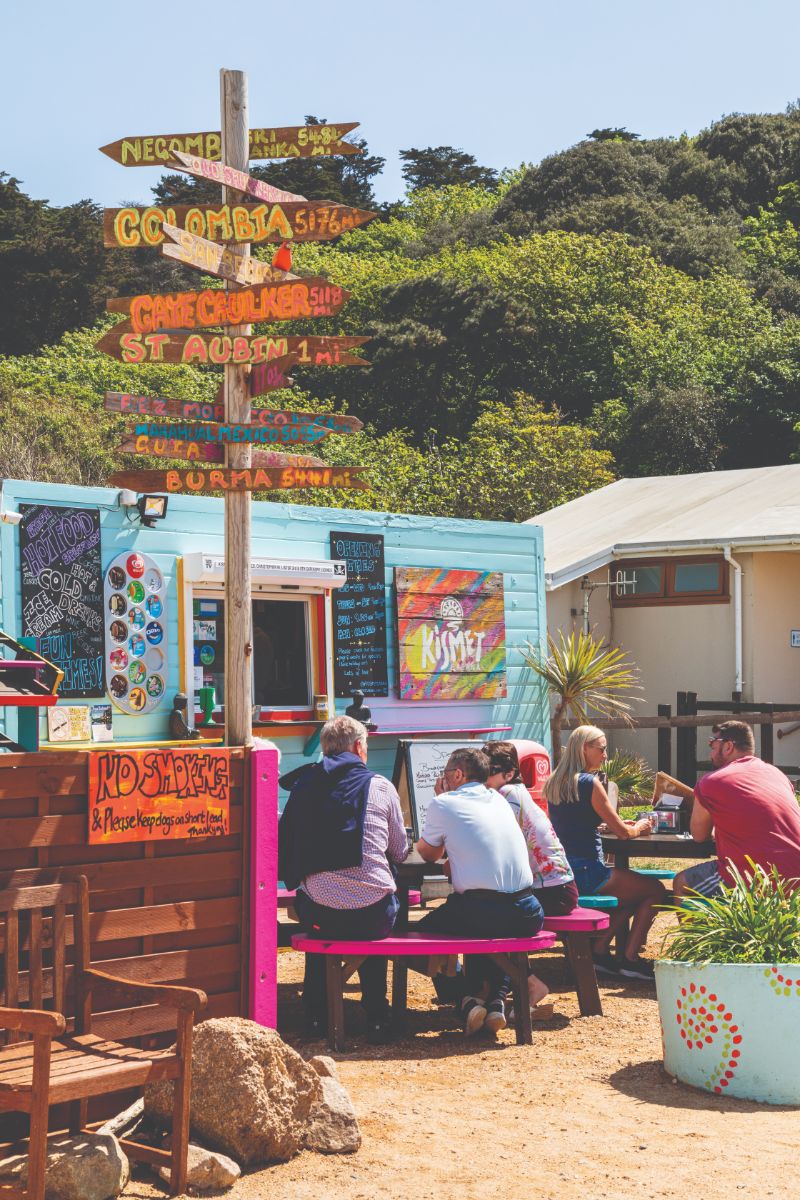 The Kismet Cabana Beach Club café at Ouaisne Bay