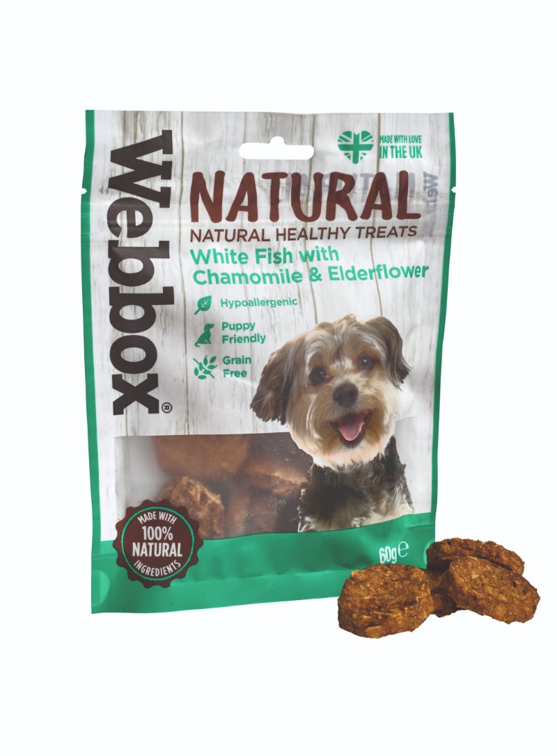 Webbox Natural White Fish with Chamomile & Elderflower Dog Treats