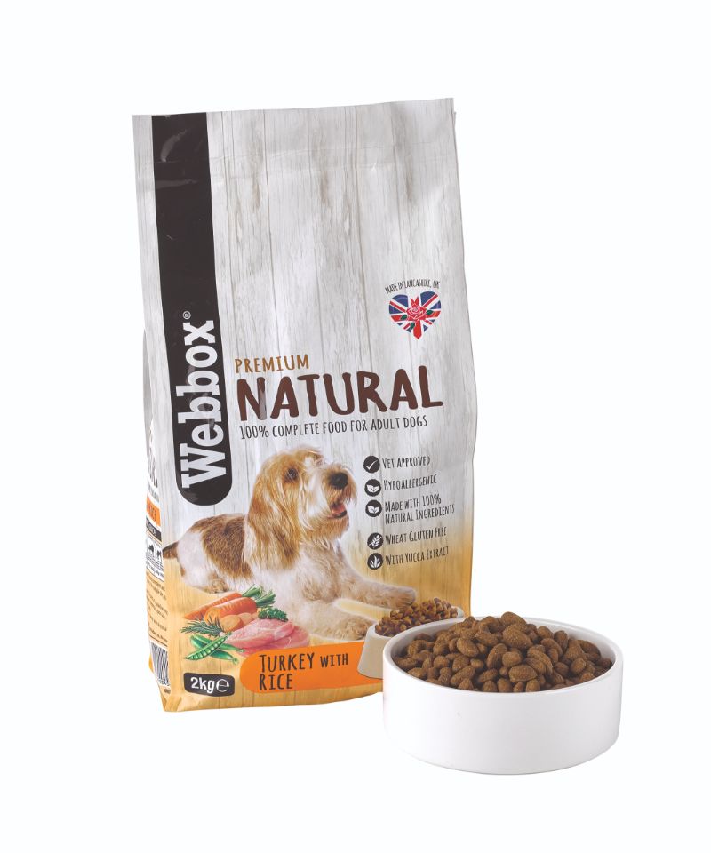 Webbox Natural Turkey & Rice Complete Dry Dog Food, 2kg