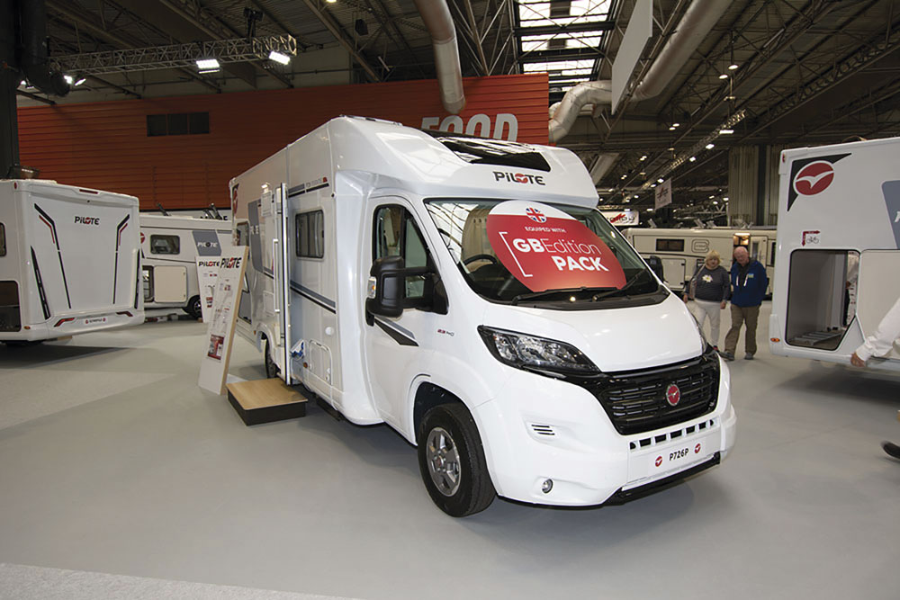 A Pilote motorhome at a show