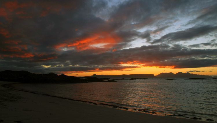 Sunset over eigg and Rhum