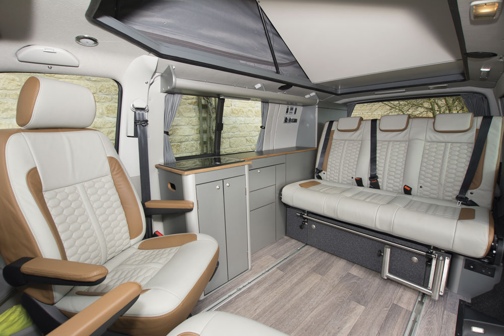 The interior of the CMC HemBil Urban campervan