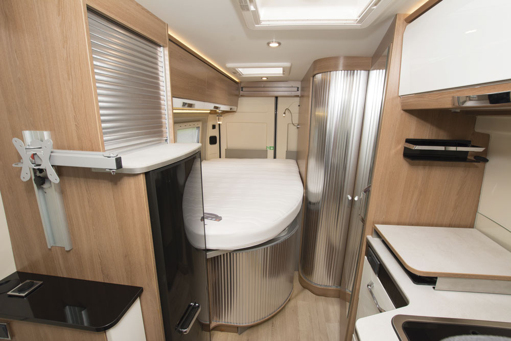 The bed in the Rapido V62