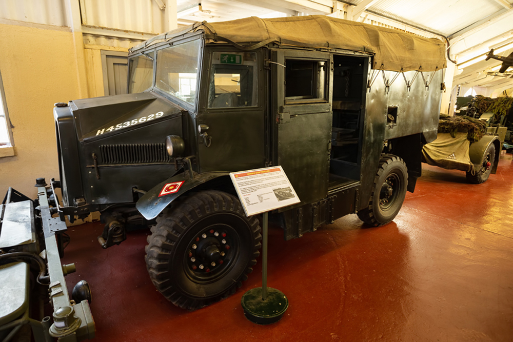 A Morris gun tractor at the Muckleburgh Collection