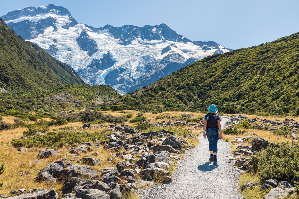 Walking the Kea Point Track in Aoraki Mount Cook National Park