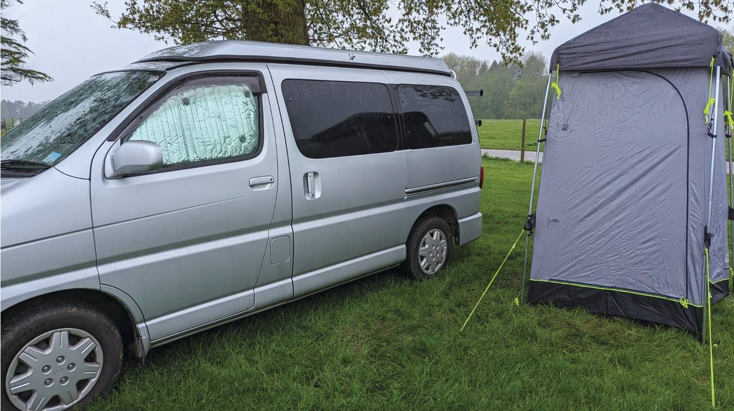 A toilet tent A toilet tent