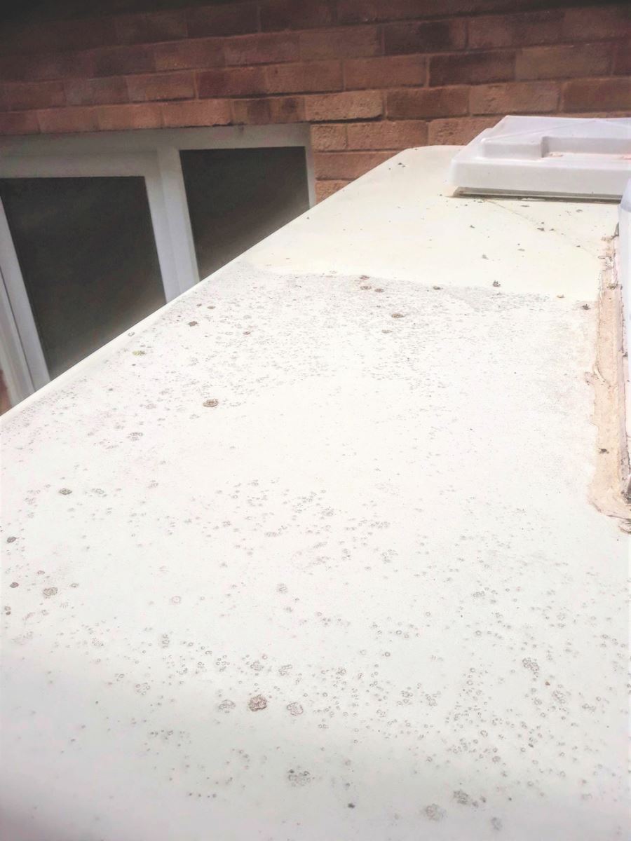 Giving the roof a good clean and polish
