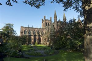 Chester Cathedral, a short train ride from the campsite at Delamere Forest