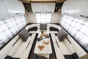 The large rear lounge in the Roller Team Auto-Roller