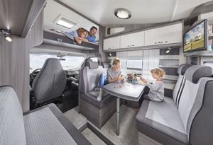 Hobby's Optima OnTour overcab, the A65 KM, has a family-sized lounge