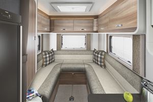The rear lounge in the Swift Escape 674