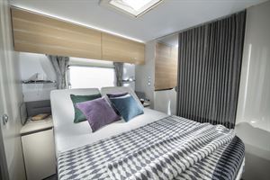 An example of a double bed in a caravan An example of a double bed in a caravan