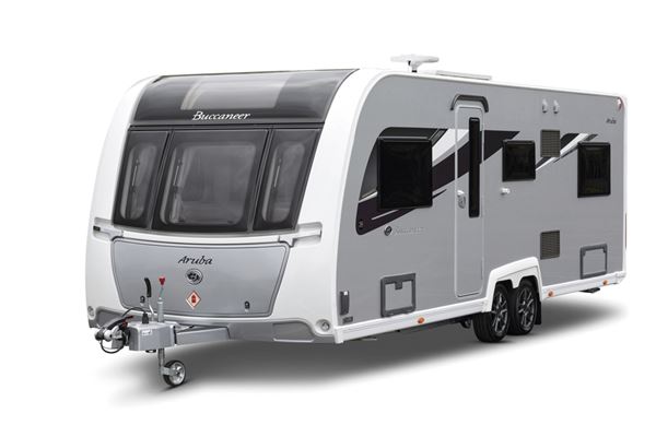 The exterior of a Buccaneer Aruba caravan The exterior of a Buccaneer Aruba caravan