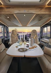 The front lounge in the Le Voyageur 7.8 GJF