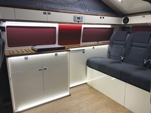 Inside the Ocean Breeze campervan