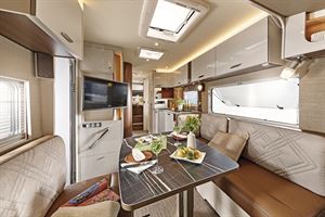 Inside the Burstner Elegance A-class motorhome Inside the Burstner Elegance A-class motorhome