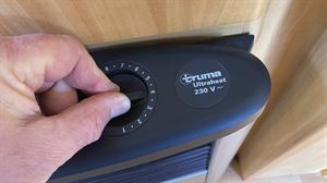 Test and run the heating in the caravan