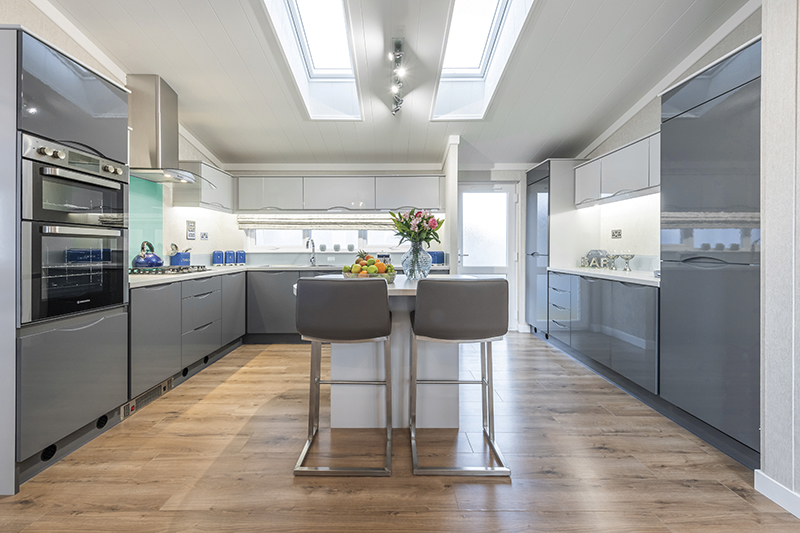 The Omar Ikon has two skylights in the kitchen